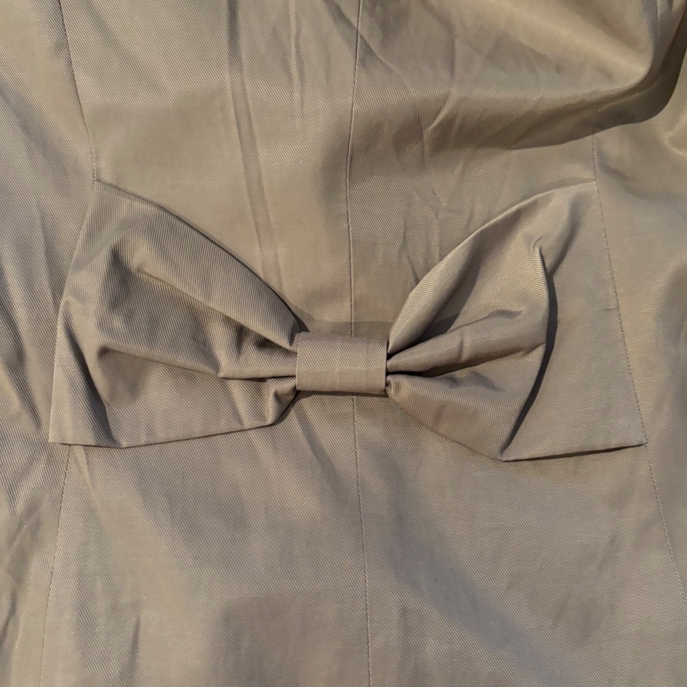 Vintage Vertigo Paris Womens Brown Portrait Collar Bow Back Trench Coat Size S - Picture 4 of 8